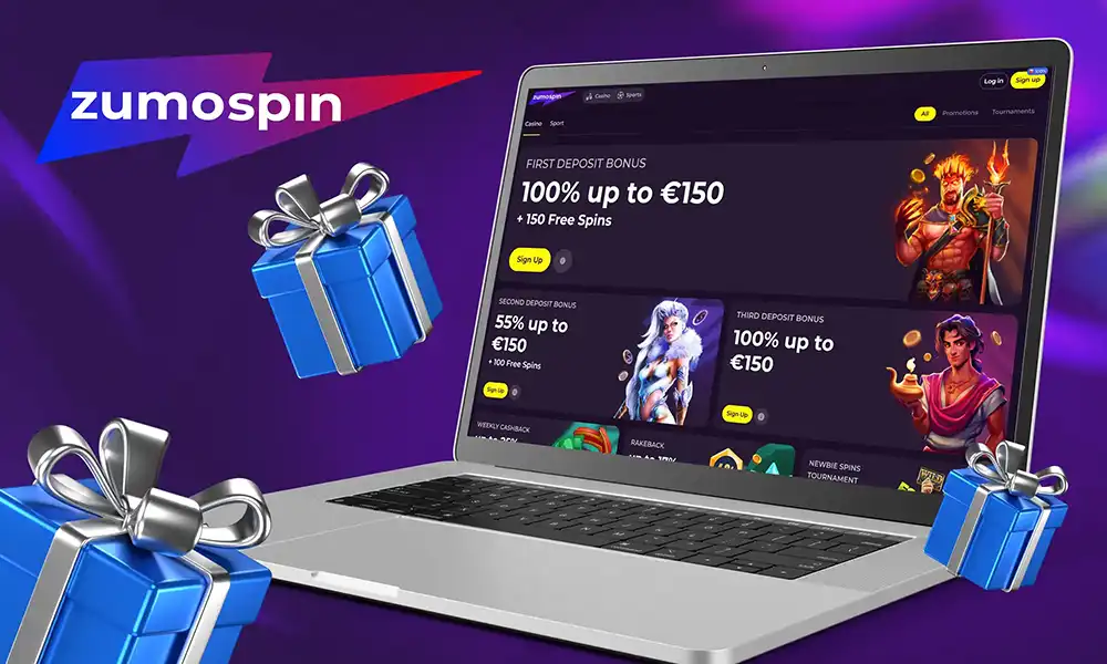 Overzicht van Zumospin bonussen en promoties op een dashboard
